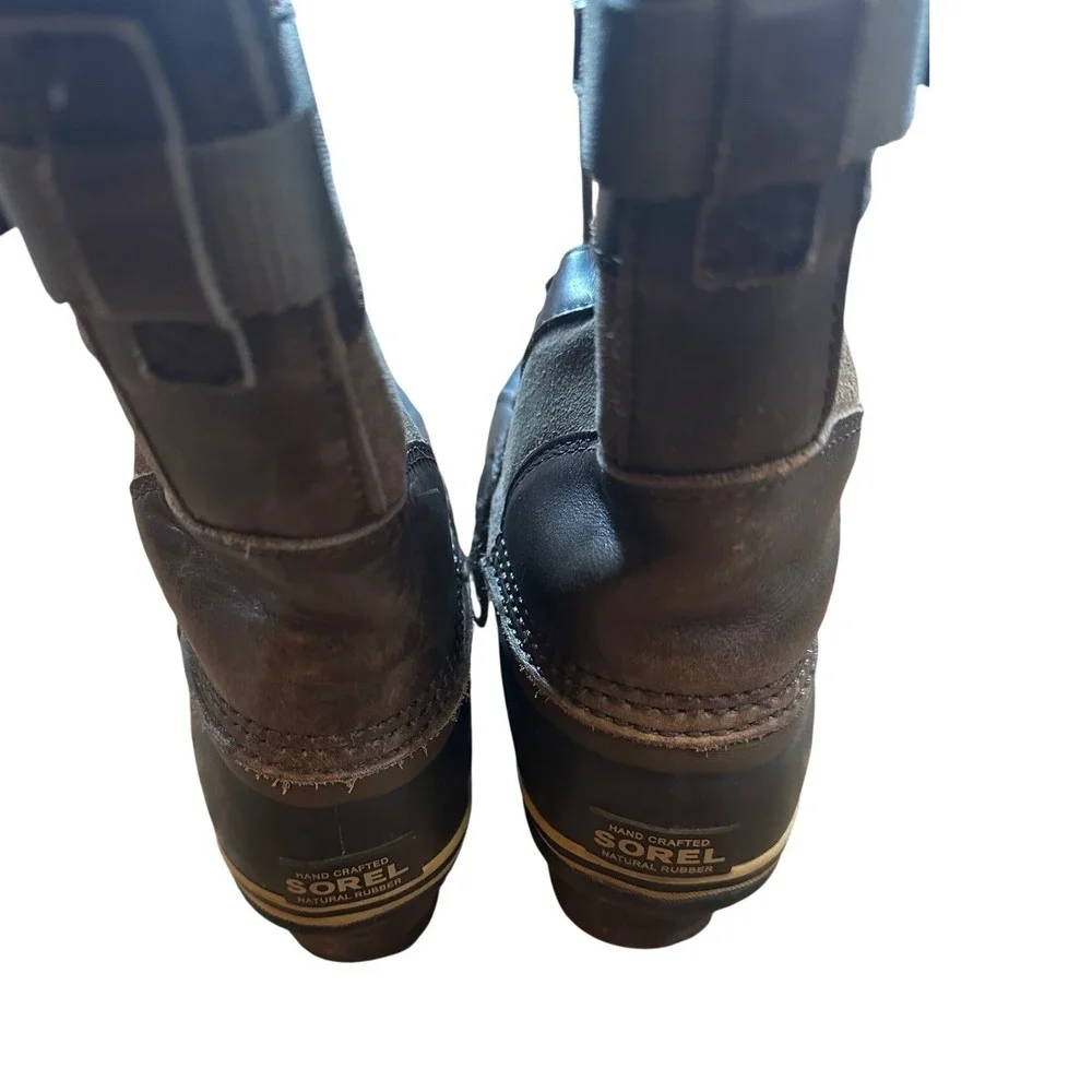 Sorel Conquest Carly Brown Leather Suede‎ Tall Boots Womens 9